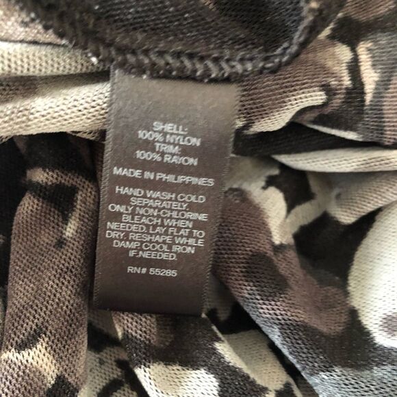 Express Floral Black Peplum Wrap Tank Blouse XS - Picture 7 of 7